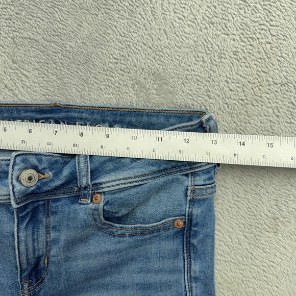 American Eagle Jeans Womens 00 Short Blue Kick Boot Next Level Stretch Flare - Picture 4 of 10